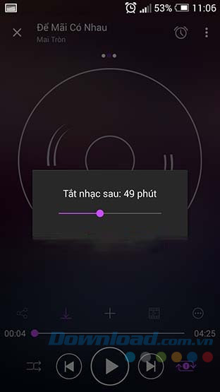 Hẹn giờ tắt nhạc