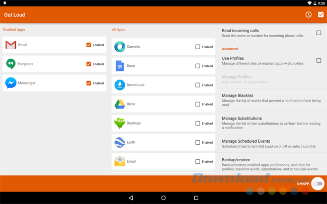 Ứng dụng OutLoud