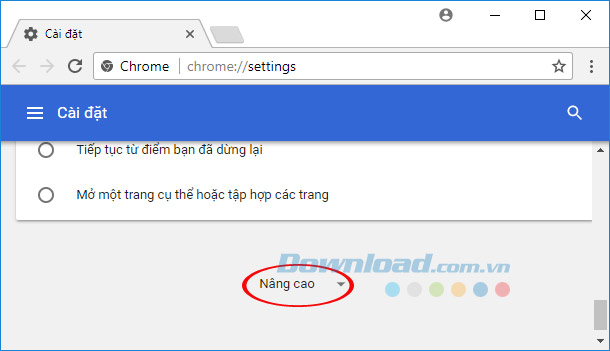 Cài đặt nâng cao
