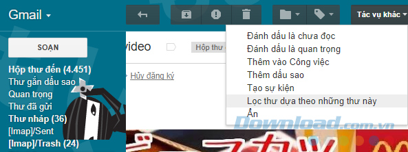 Xóa các thư giống nhau