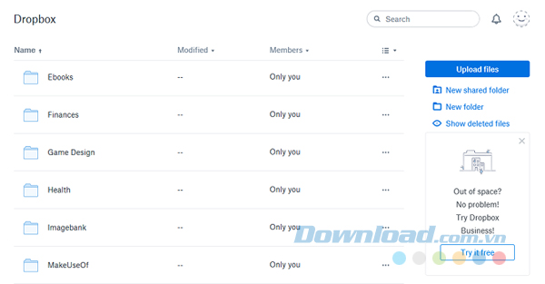 Sao lưu máy tính lên Dropbox