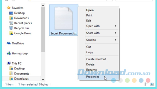 Ẩn một tập tin hoặc thư mục riêng lẻ