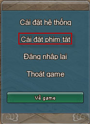 Phím tắt  Ngạo Kiếm Vô Song