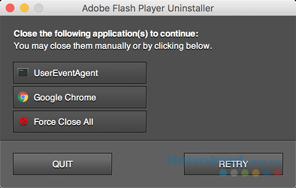 Đóng các ứng dụng đang mở