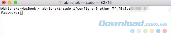 Thay thế MAC với địa chỉ MAC vừa được tạo