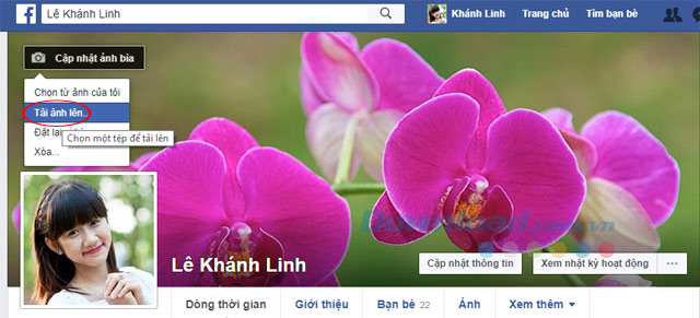 Cập nhật ảnh bìa Facebook