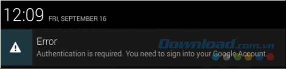 Google Play Authentication is required