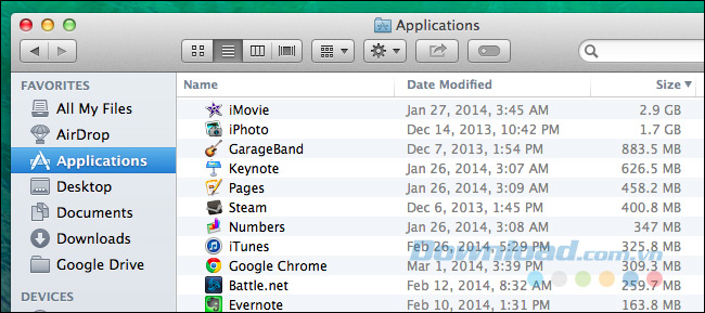 Gỡ cài đặt các ứng dụng