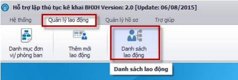Danh sách lao động