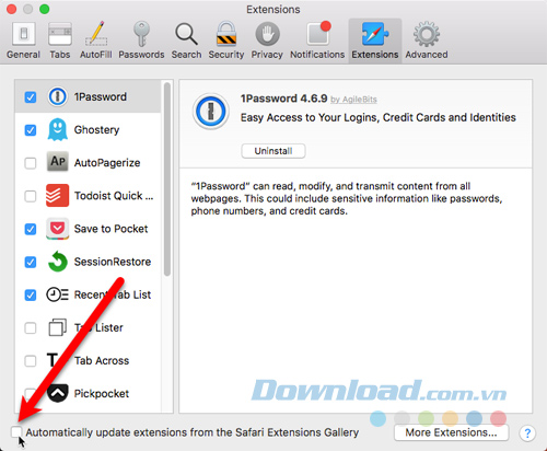 Bỏ tự động cập nhật