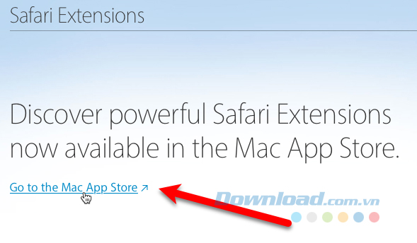 Click vào liên kết Go to the Mac App Store