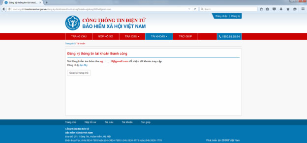 Đăng ký BHXH điện tử thành công