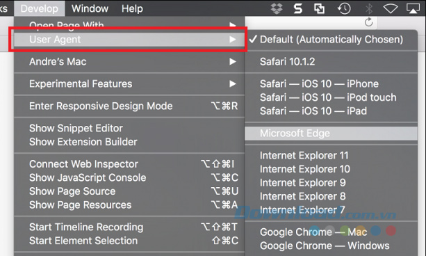 Chọn trình duyệt