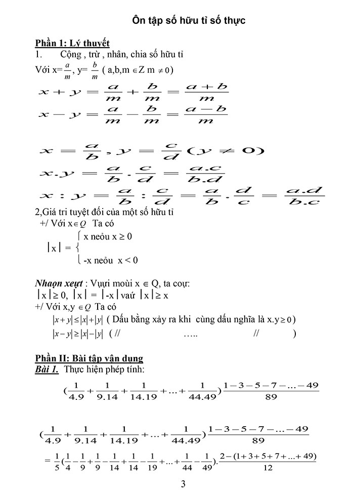 Giáo án bồi dưỡng học sinh giỏi Toán lớp 7