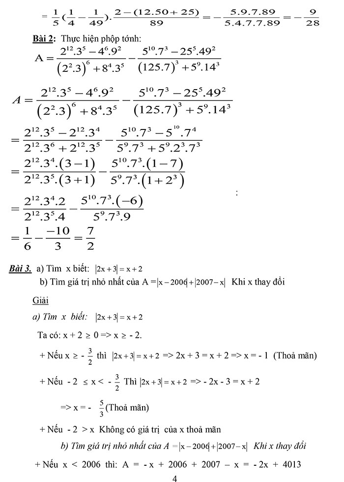 Giáo án bồi dưỡng học sinh giỏi Toán lớp 7