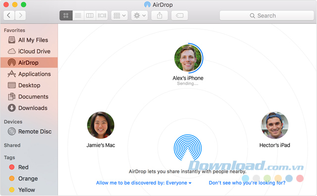 AirDrop trên Mac