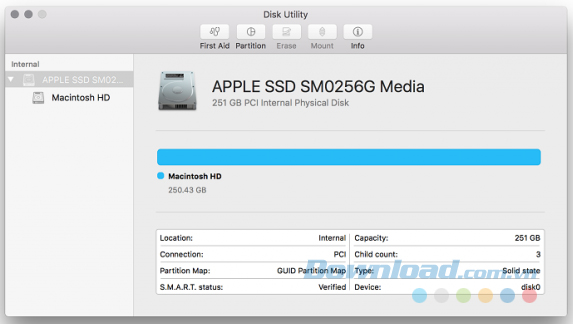 Click vào nút Partition