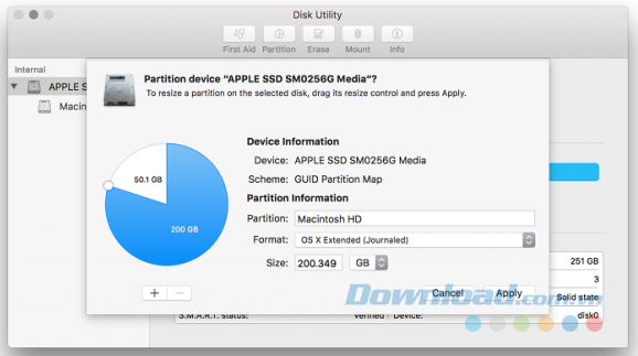 Nhấp vào Apply để xác nhận thay đổi