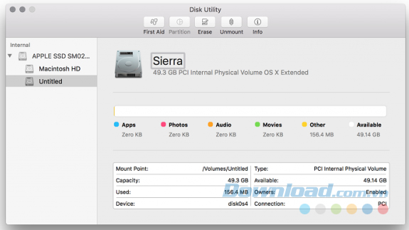 Đặt nhãn cho phân vùng mới