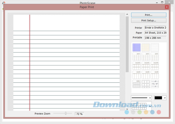 Tạo giấy có dòng kẻ cho hiệu ứng in