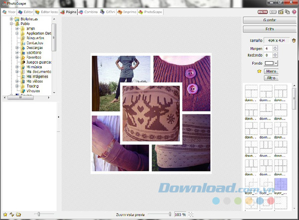 PhotoScape có thể tạo ảnh ghép