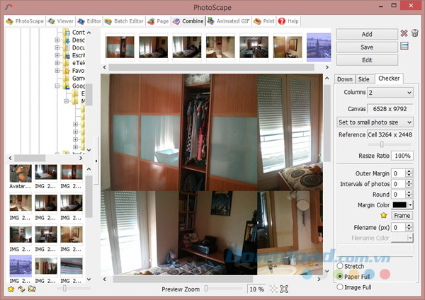 PhotoScape cho phép bạn tạo tranh tường