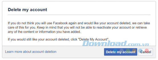 Xóa vĩnh viễn tài khoản Facebook