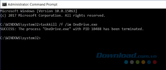 Nhập lệnh đầu tiên