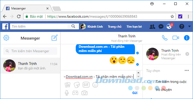 Tạo chữ gạch ngang