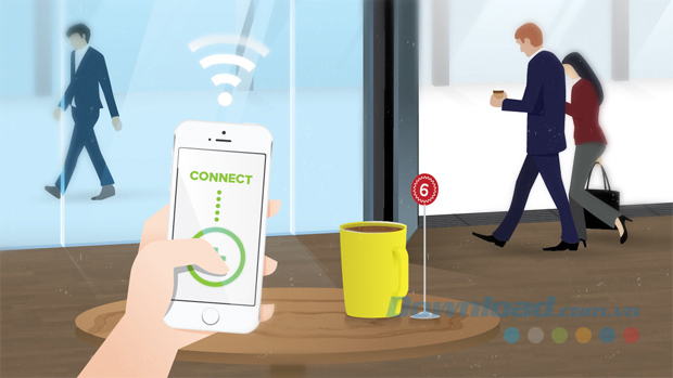 Không thực hiện giao dịch sử dụng Wi-Fi công cộng