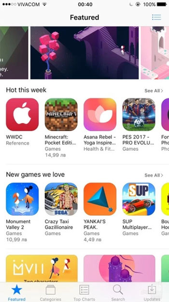 Thiết kế lại App Store