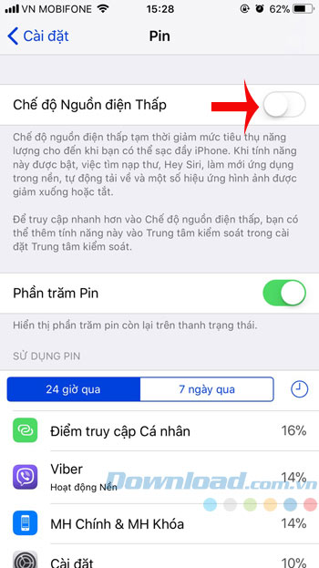 Chế độ pin thấp