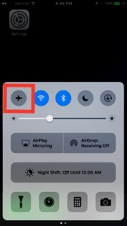 Bật/ tắt chế độ máy bay