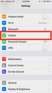 Xác nhận lại dữ liệu di động đã bật