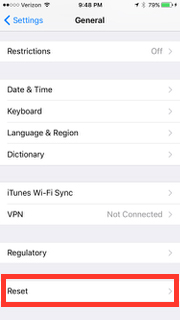 Reset cài đặt mạng