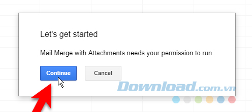 Click vào Let's get started