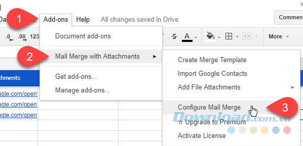 Cấu hình Mail merge
