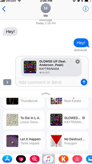 Gửi bài hát qua tin nhắn