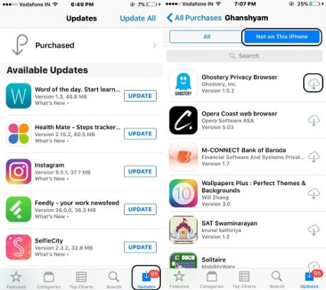 Tải ứng dụng đã mua