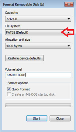Format Removable Disk
