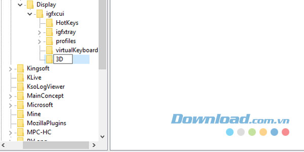 Thư mục 3D vừa tạo