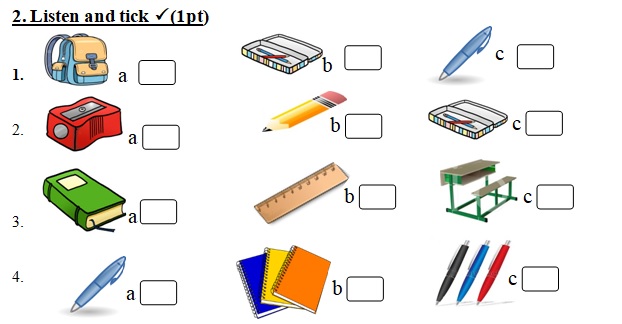 Đề thi học kì 1 môn tiếng Anh lớp 3