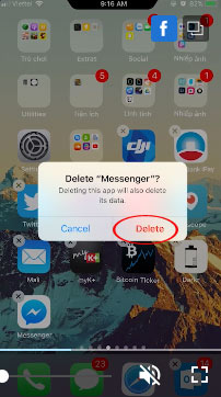 Xác nhận xóa Facebook Messenger