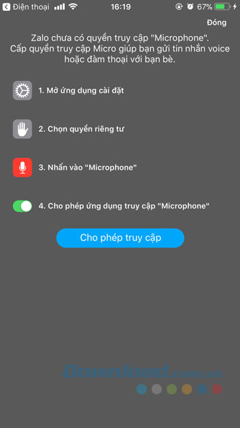 Yêu cầu cấp quyền