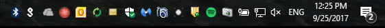 Turn system icons on or off.
