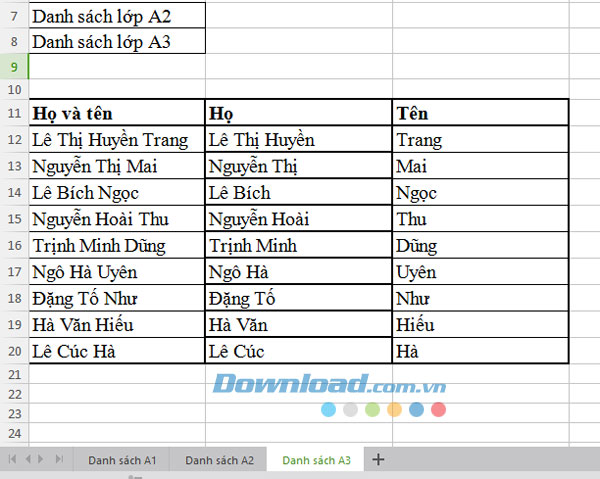 Tạo chữ liên kết