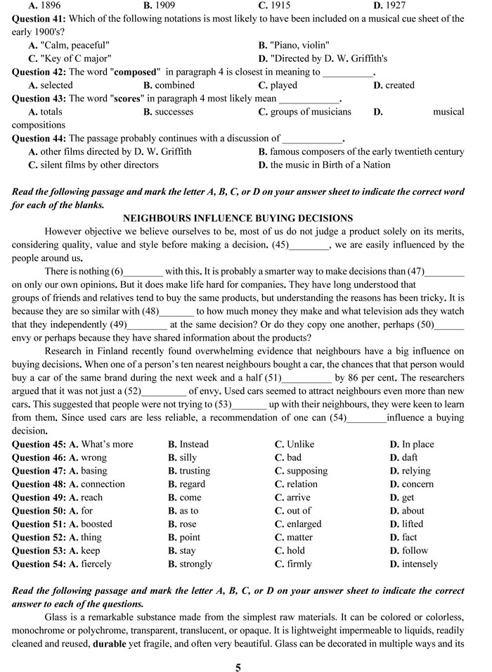 đề thi thử trọng điểm môn Tiếng Anh THPT quốc gia 2018