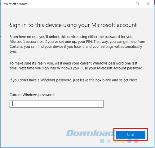 Click Next để tiếp tục