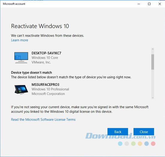 Các thiết bị được liên kết khác