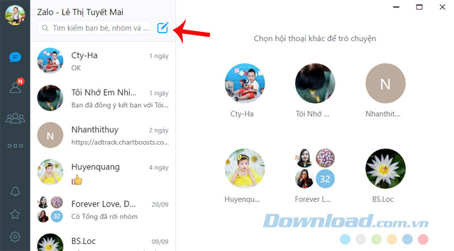 Cách tạo nhóm chat Zalo trên máy tính